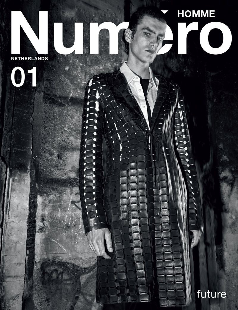 Elias de Poot featured on the Numéro Homme Netherlands cover from October 2019