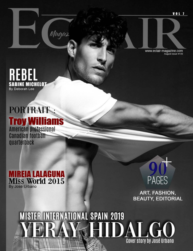 Yeray Hidalgo featured on the Eclair Magazine cover from August 2020