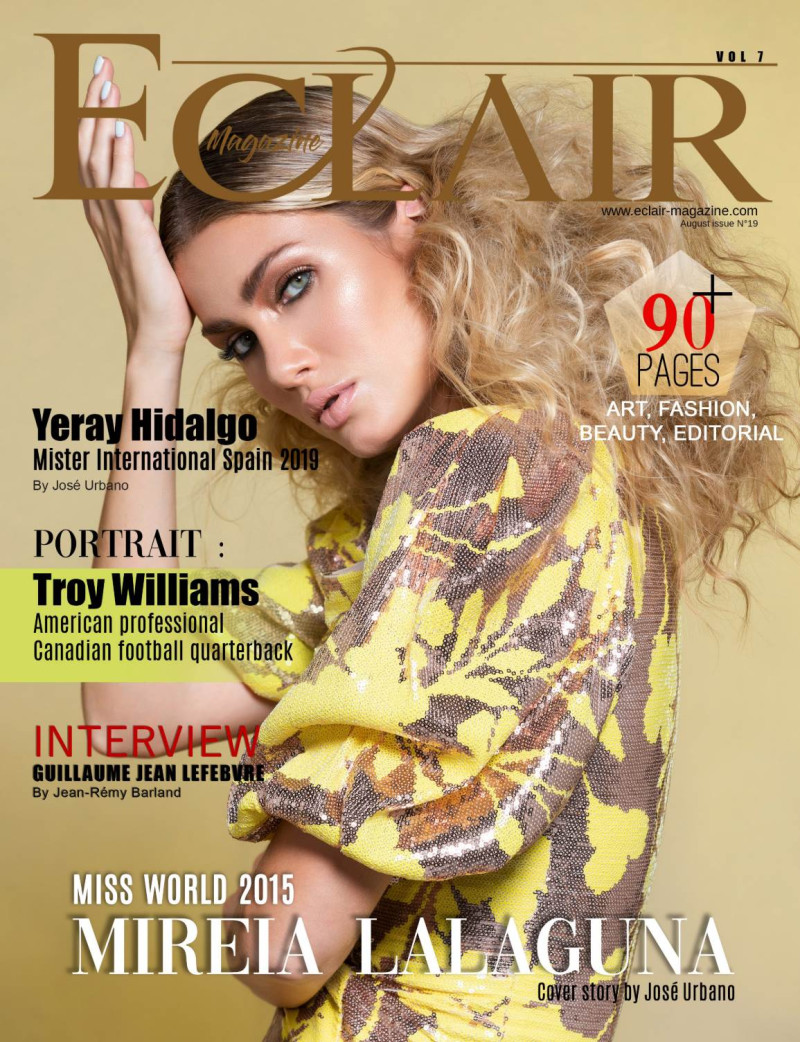 Mireia Lalaguna featured on the Eclair Magazine cover from August 2020