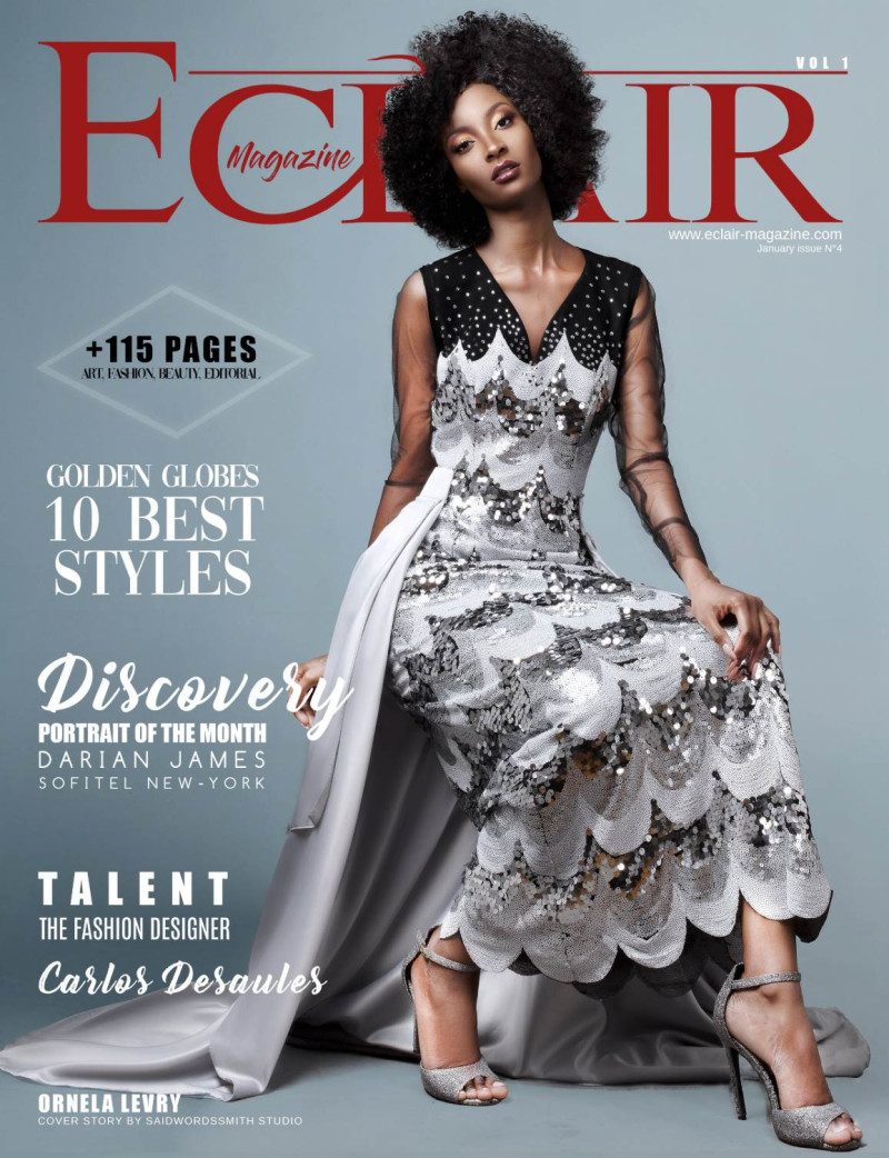 Ornela Levry featured on the Eclair Magazine cover from January 2020