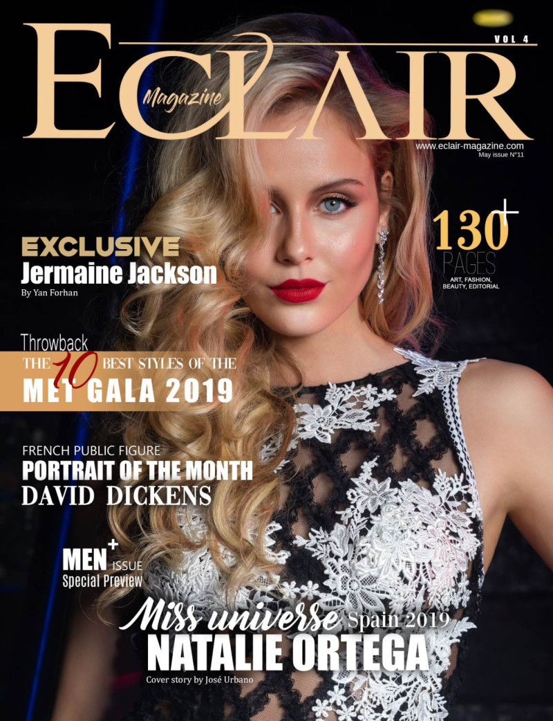 Natalie Ortega featured on the Eclair Magazine cover from May 2020