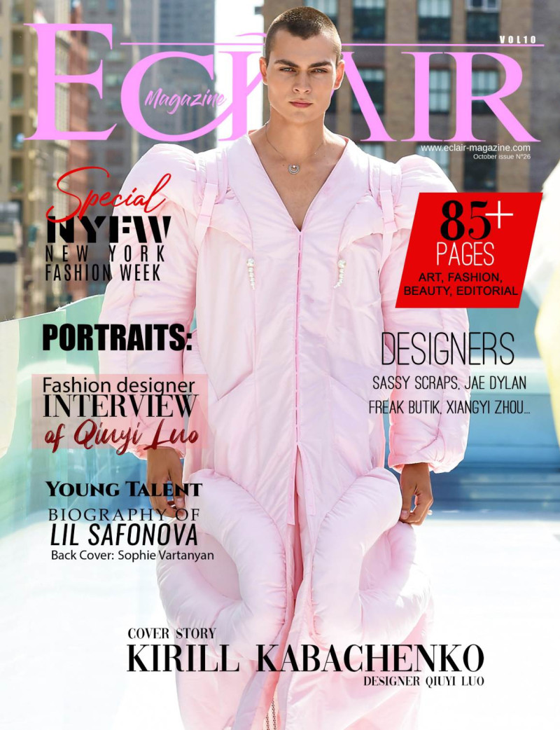 Kirill Kabachenko featured on the Eclair Magazine cover from October 2020