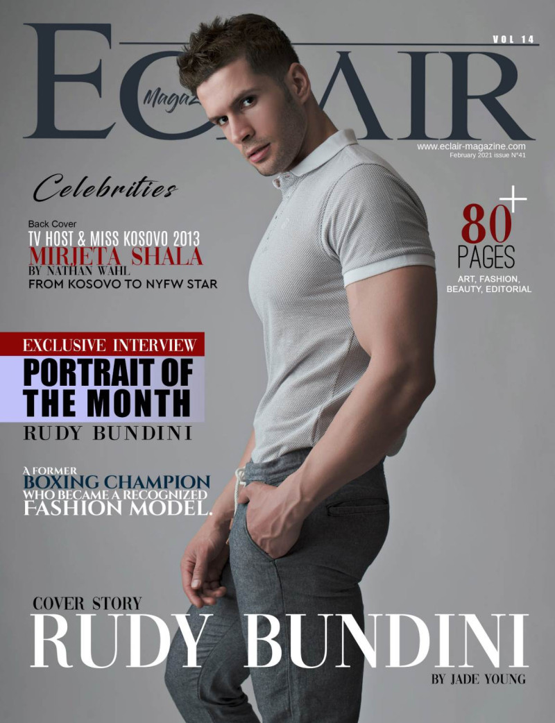 Rudy Bundini featured on the Eclair Magazine cover from February 2021