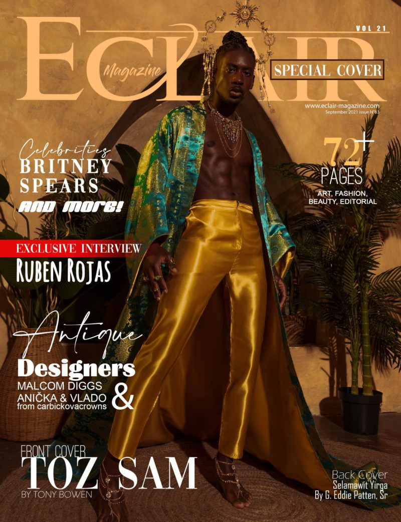 Toz Sam featured on the Eclair Magazine cover from September 2021