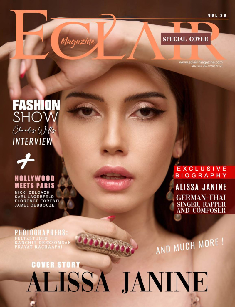 Alissa Janine featured on the Eclair Magazine cover from May 2022