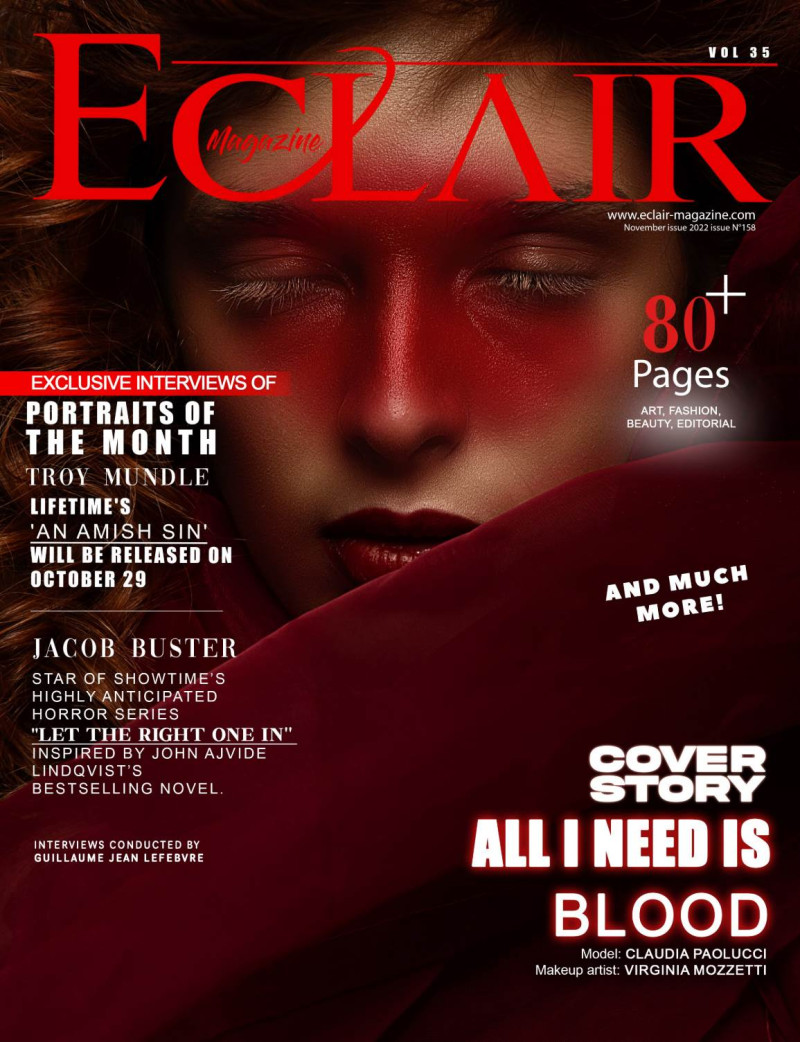 Claudia Paolucci featured on the Eclair Magazine cover from November 2022