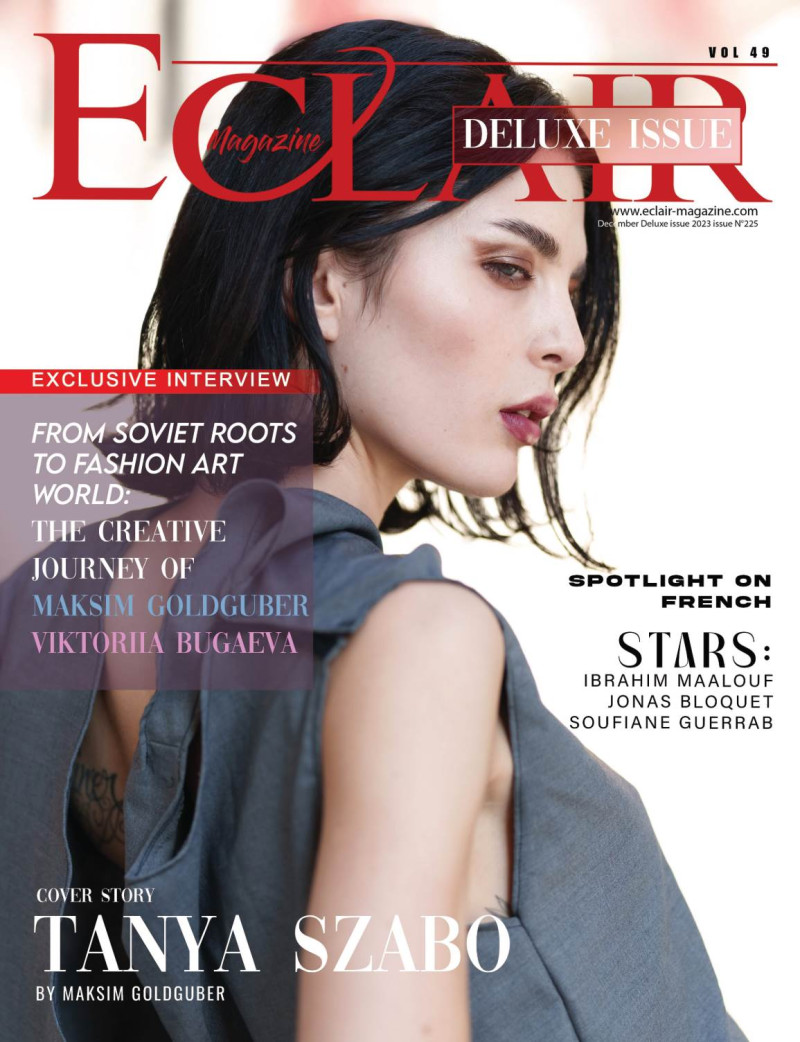 Tanya Szabo featured on the Eclair Magazine cover from December 2023