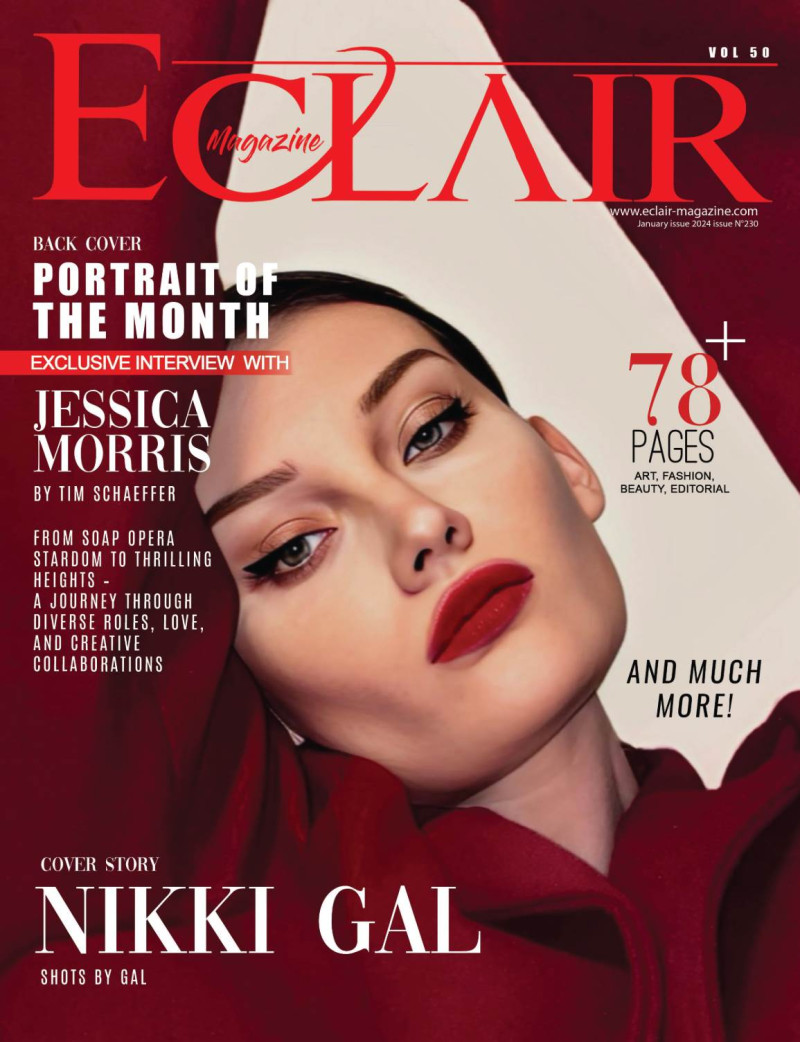 Nikki Gal featured on the Eclair Magazine cover from January 2024