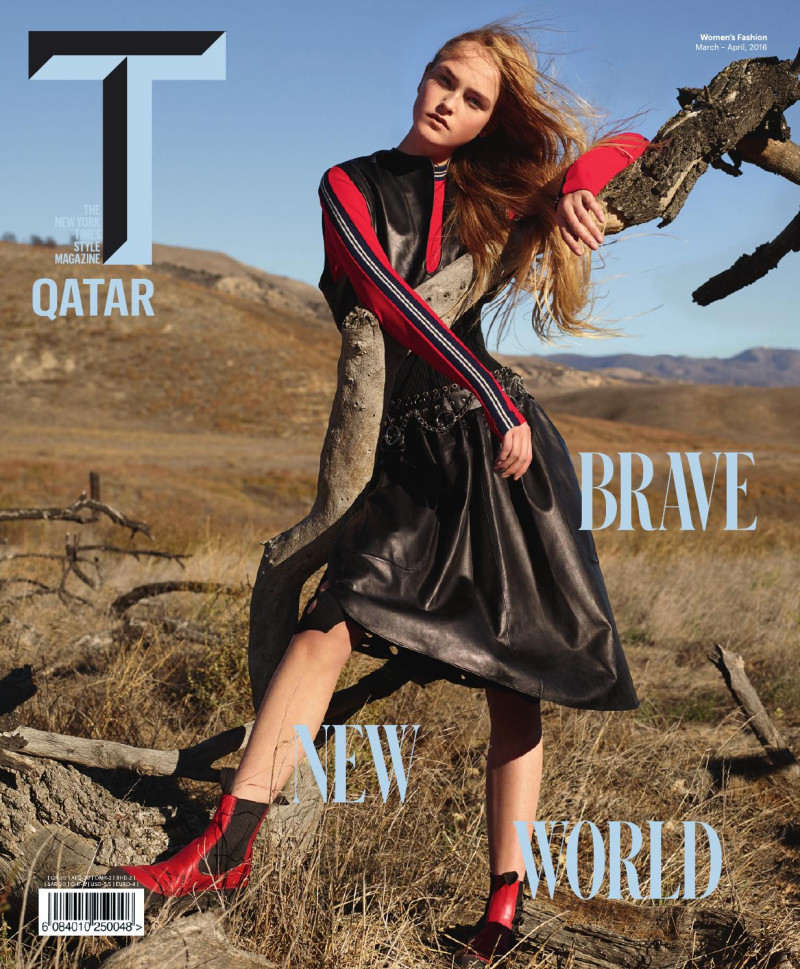 Jean Campbell featured on the T - The New York Times Style - Qatar cover from March 2016