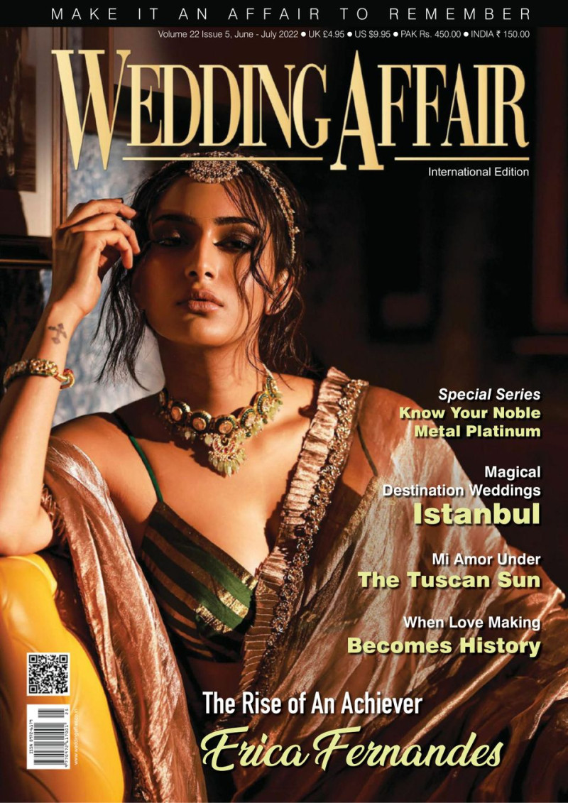 Erica Fernandes featured on the Wedding Affair cover from June 2022