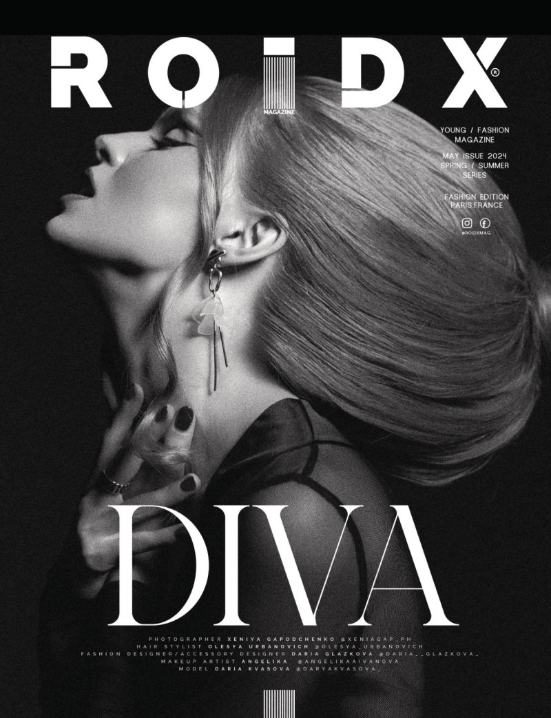 Daria Kvasova featured on the Roidx cover from May 2024