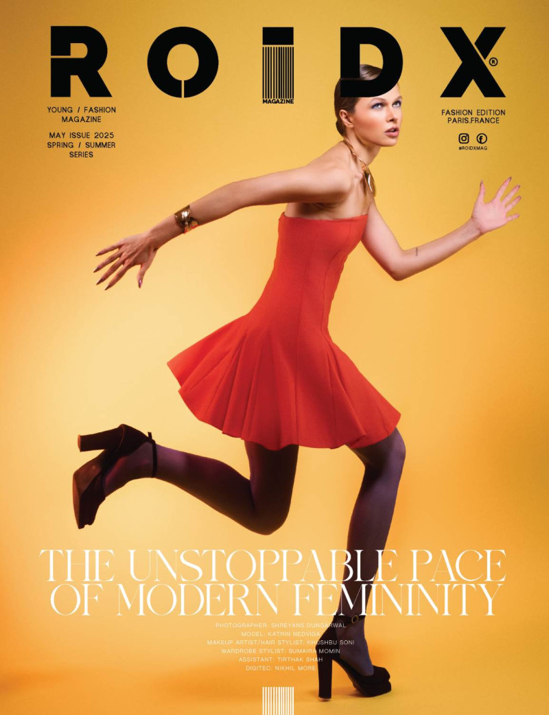Katrin Nedviga featured on the Roidx cover from May 2025