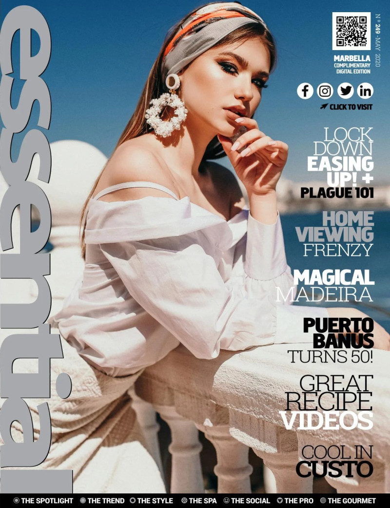  featured on the Essential Marbella Magazine cover from May 2020