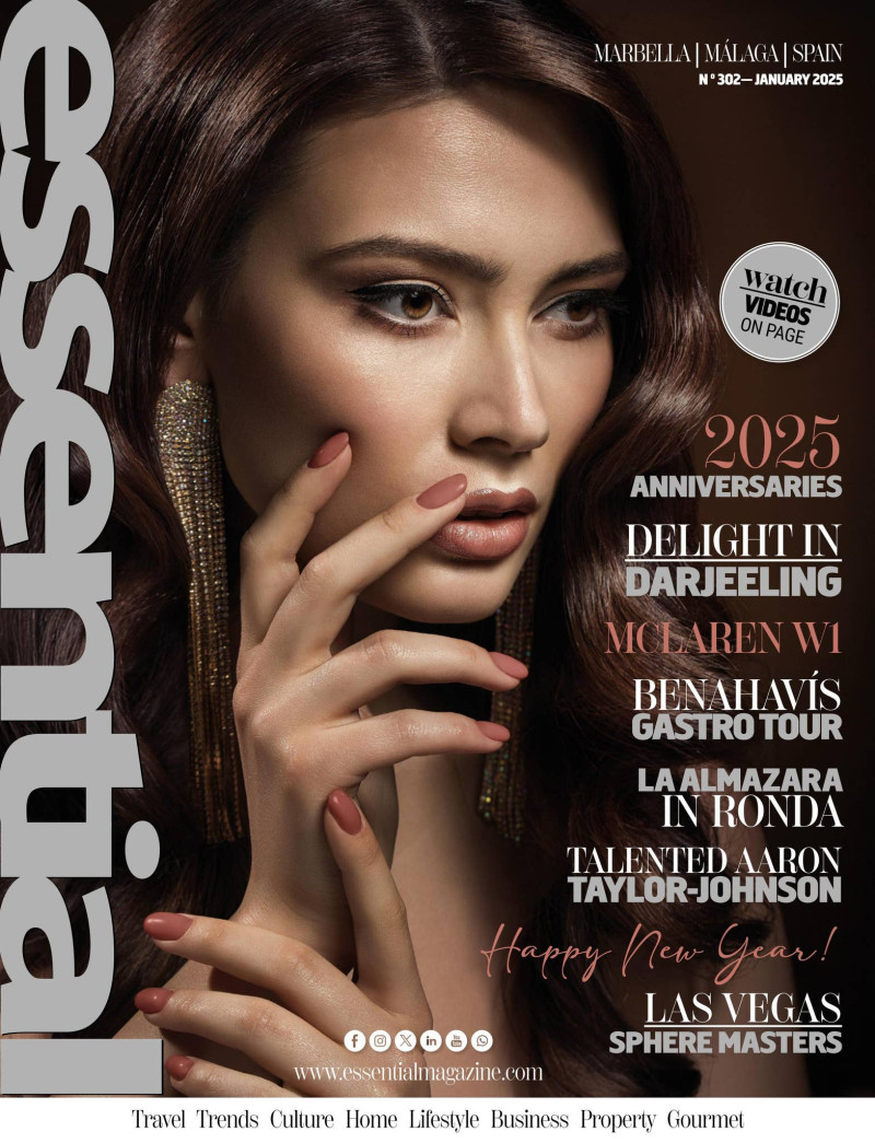  featured on the Essential Marbella Magazine cover from January 2025