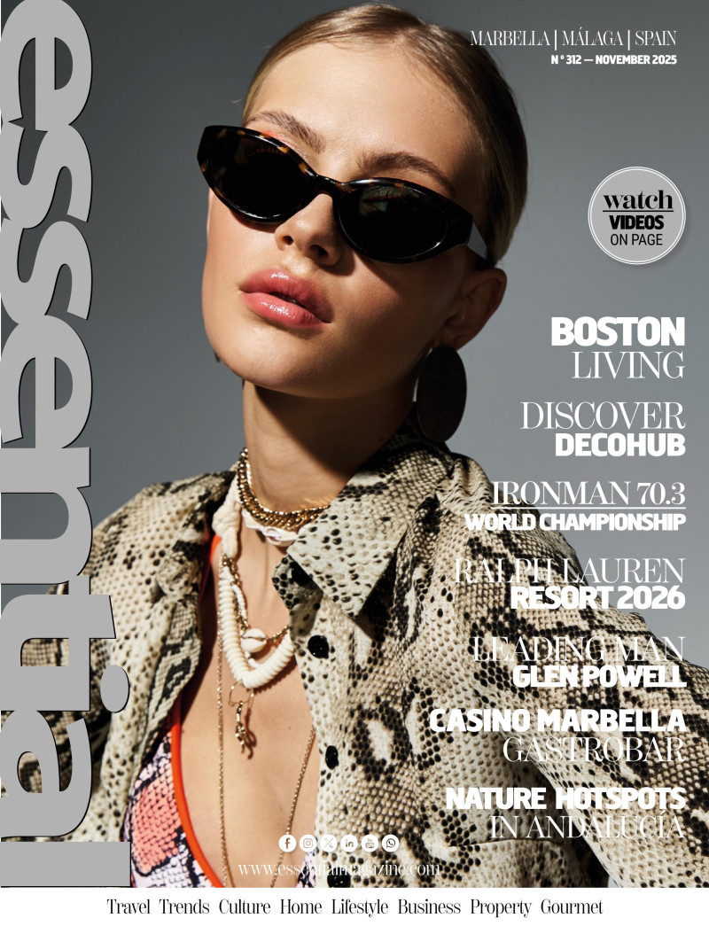 featured on the Essential Marbella Magazine cover from November 2025