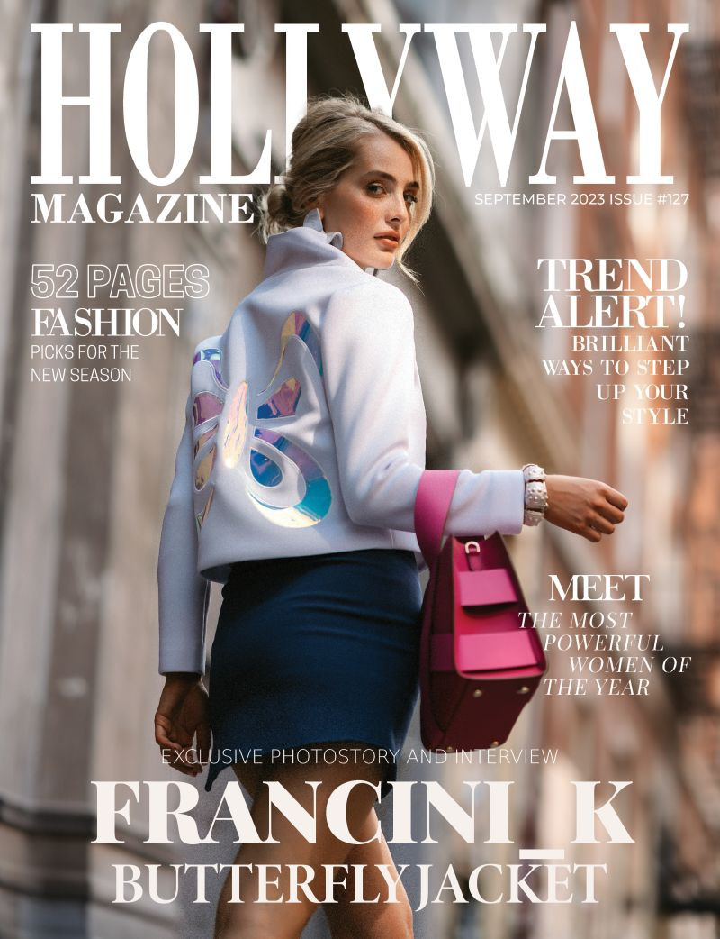 Sabina Kravchenko featured on the Hollyway Magazine cover from September 2023