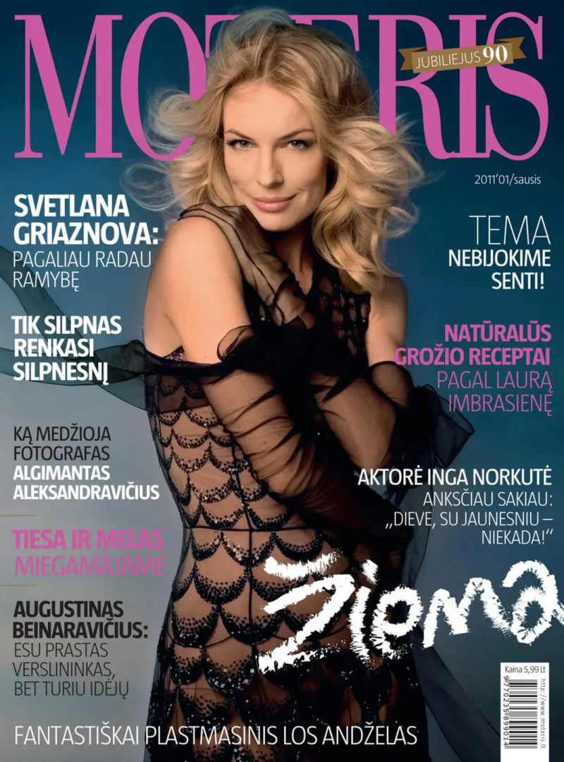 Svetlana Griaznova featured on the Moteris cover from January 2011