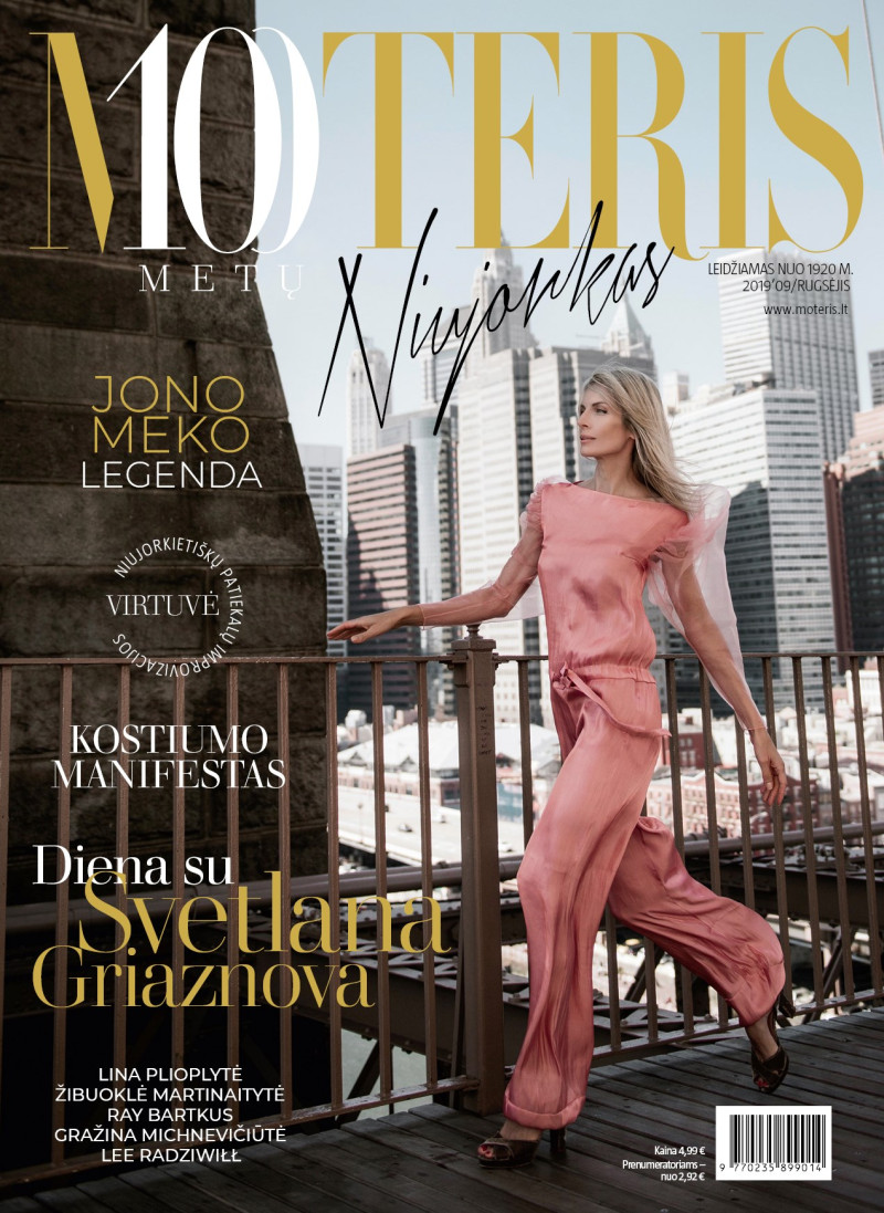 Svetlana Griaznova featured on the Moteris cover from September 2019