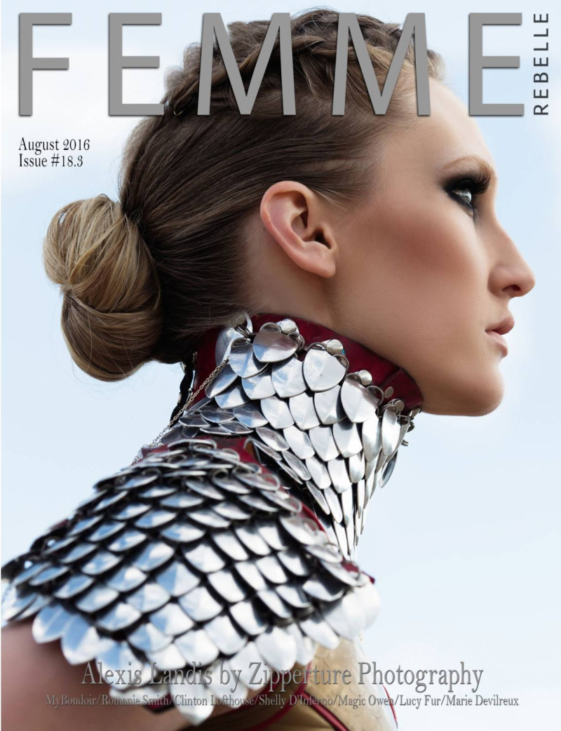 Alexis Landis featured on the Femme Rebelle cover from August 2016