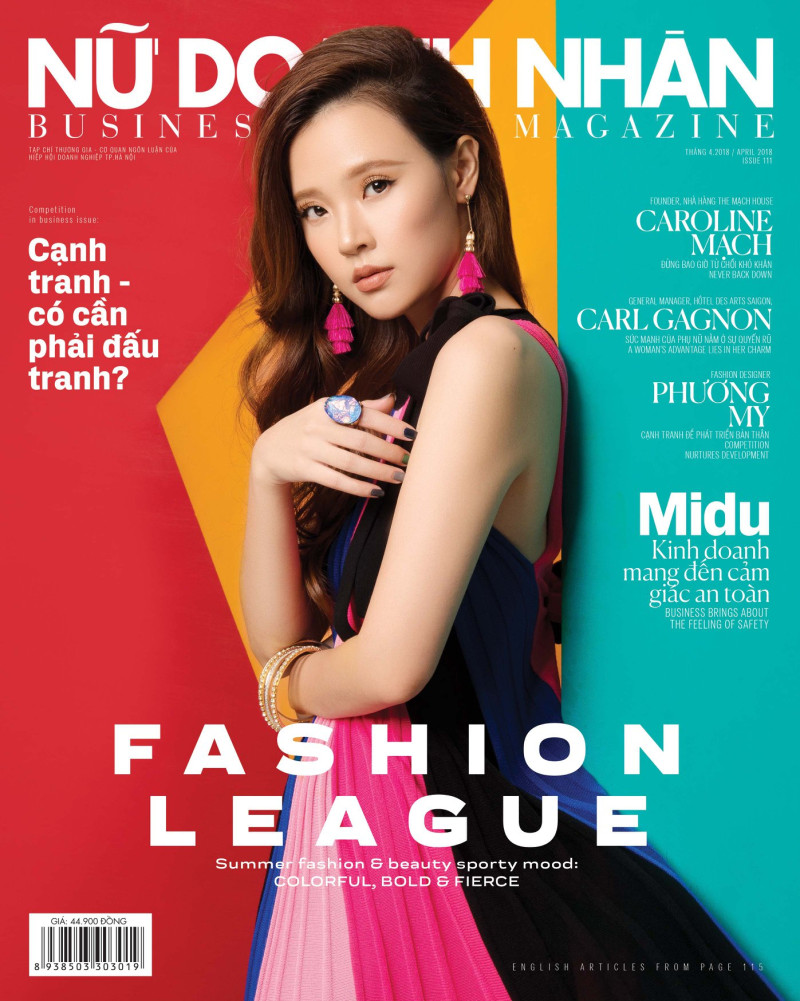  featured on the NU DOANH NHAN - Business Woman Magazine cover from April 2018