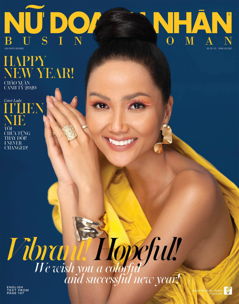 H\'Hen Nie featured on the NU DOANH NHAN - Business Woman Magazine cover from January 2020