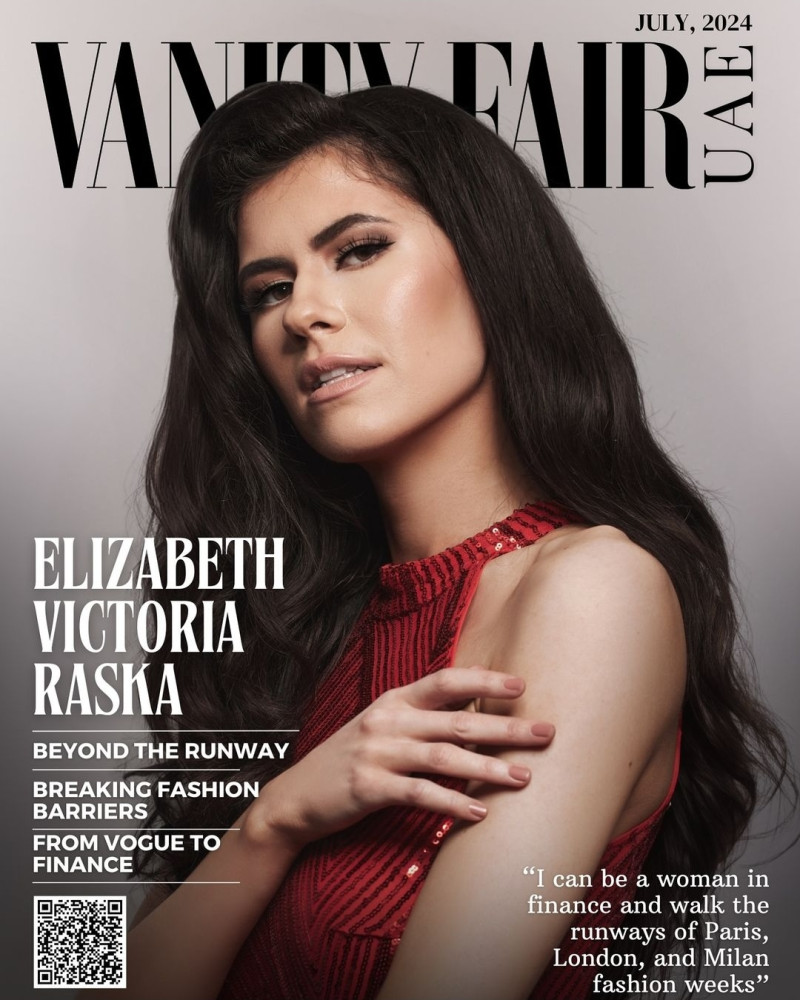 Elizabeth Victoria Raska featured on the Vanity Fair UAE cover from July 2024