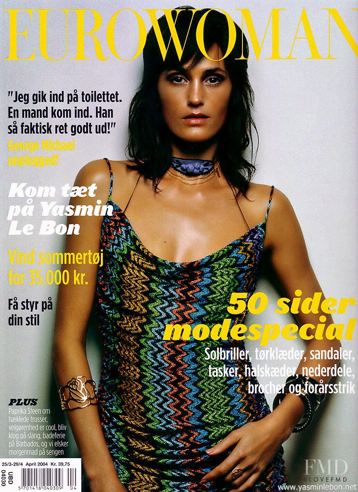 Yasmin Le Bon featured on the Eurowoman cover from April 2004
