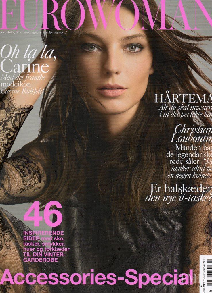 Daria Werbowy featured on the Eurowoman cover from October 2008