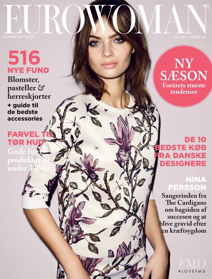 Moa Aberg featured on the Eurowoman cover from February 2014