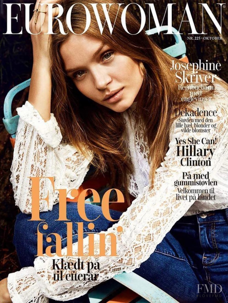 Josephine Skriver featured on the Eurowoman cover from October 2016