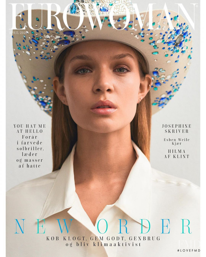 Josephine Skriver featured on the Eurowoman cover from April 2020