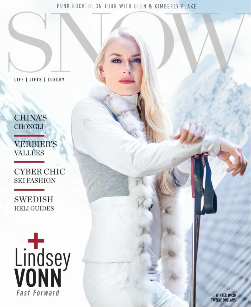 Lindsey Vonn featured on the Snow cover from October 2019