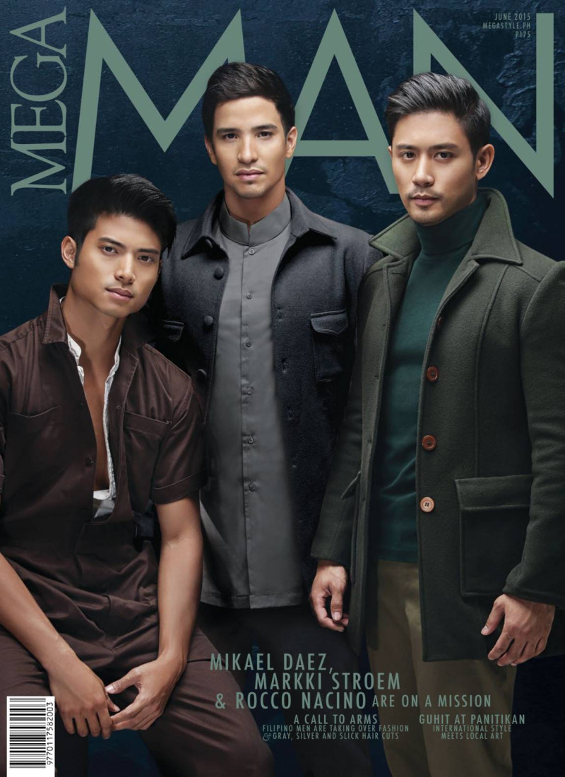 Mikael Daez, Markki Stroem, Rocco Nacino featured on the MEGA Man cover from June 2015