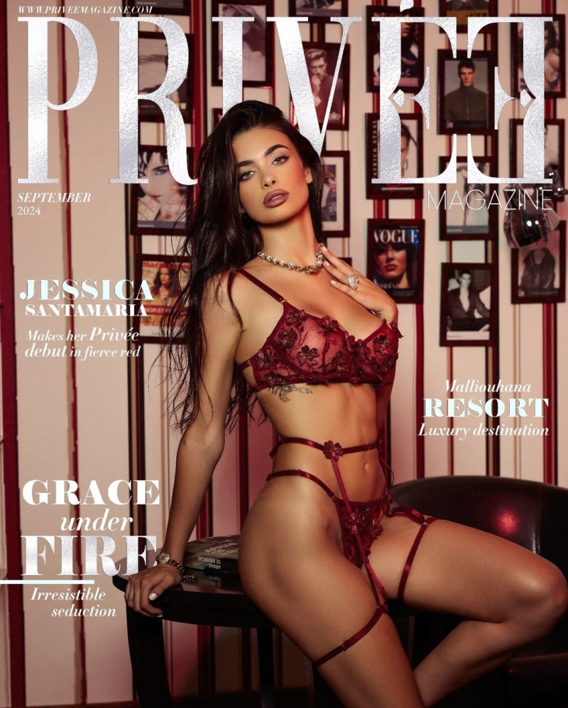 Jessica Santamaria featured on the Privée Magazine cover from September 2024