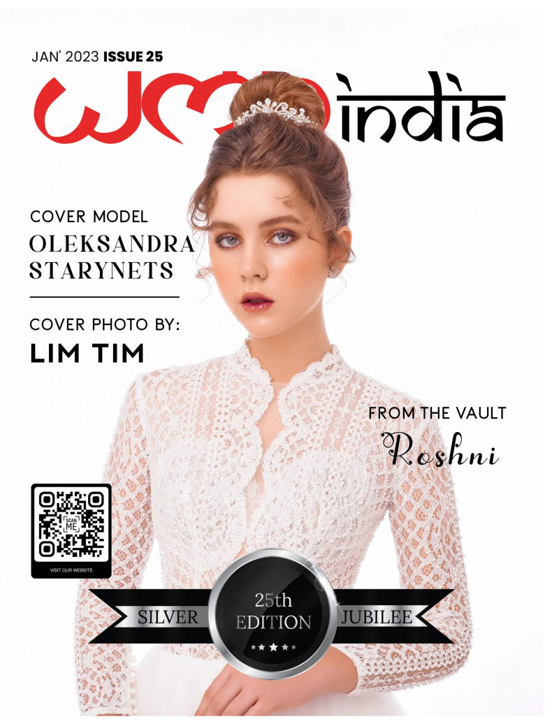 Oleksandra Starynets featured on the WMH India Magazine cover from January 2023