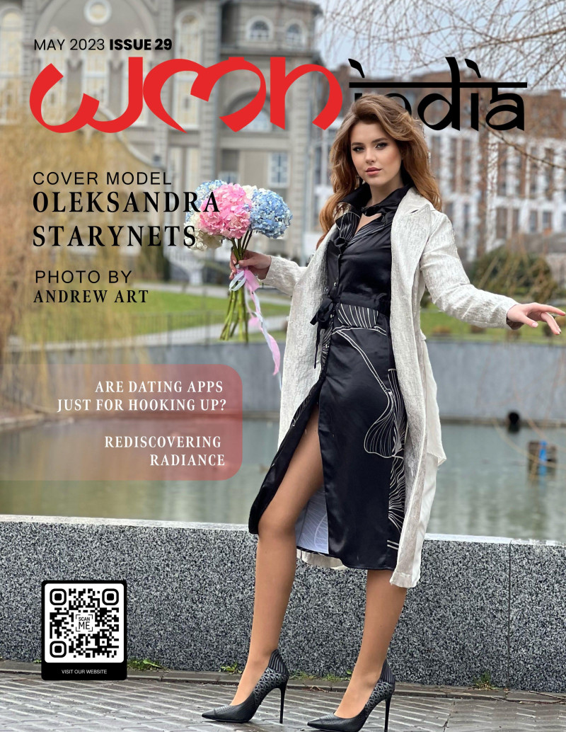 Oleksandra Starynets featured on the WMH India Magazine cover from May 2023