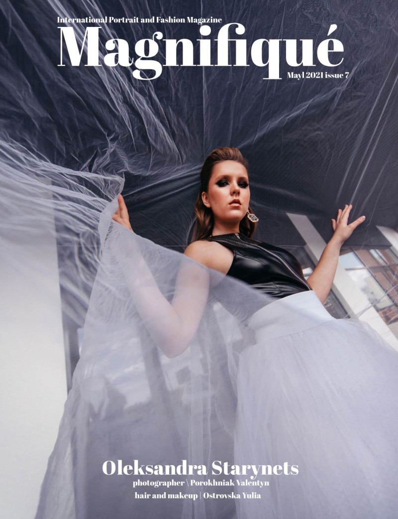 Oleksandra Starynets featured on the Magnifiqué cover from May 2021