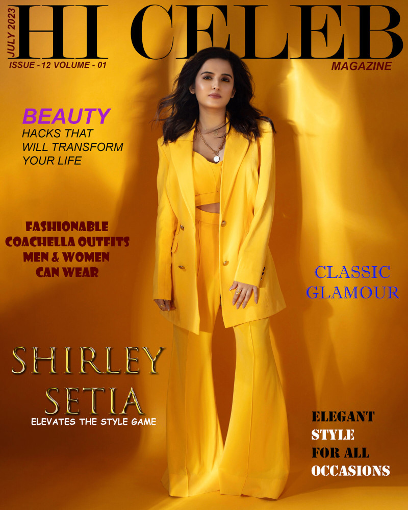 Shirley Setia featured on the Hi Celeb Magazine cover from July 2023