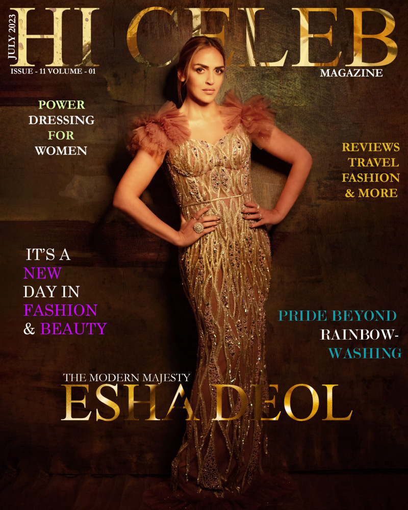 Esha Deol featured on the Hi Celeb Magazine cover from July 2023