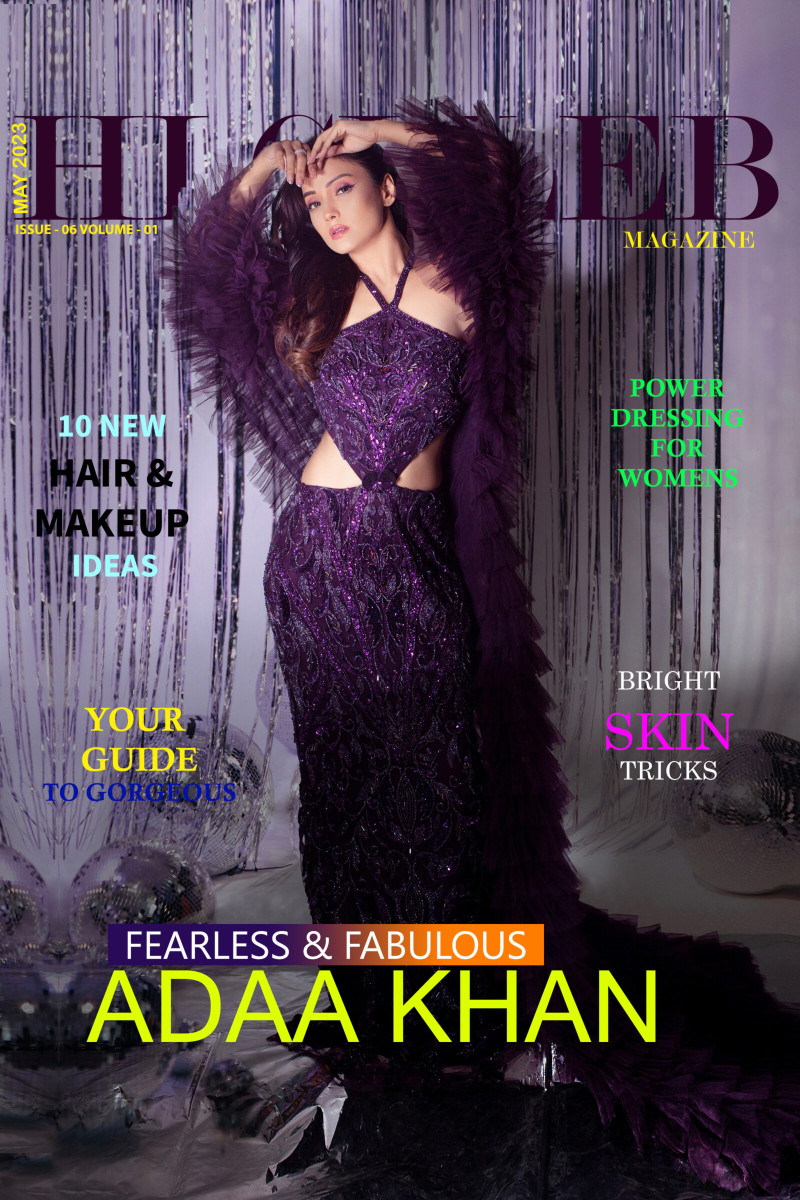 Adaa Khan featured on the Hi Celeb Magazine cover from May 2023