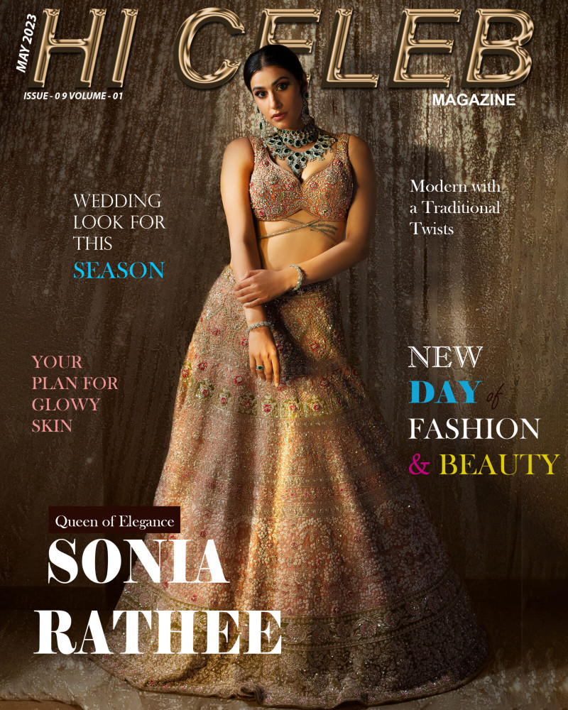 Sonia Rathee featured on the Hi Celeb Magazine cover from May 2023