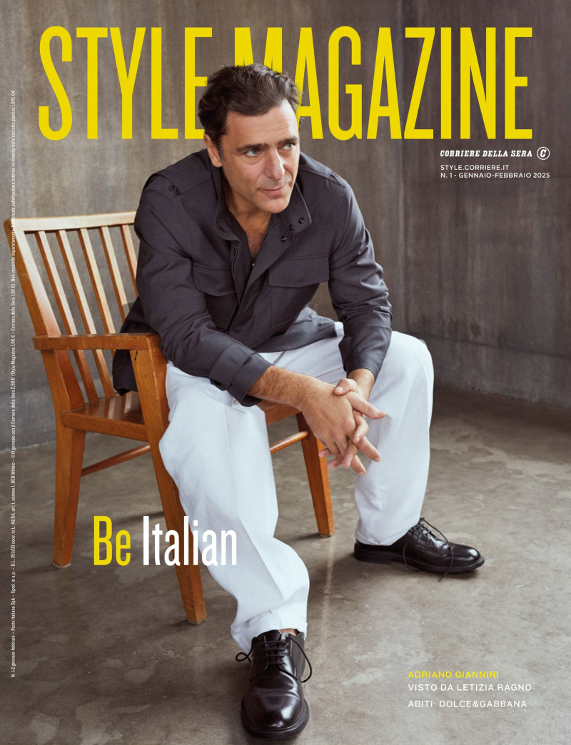 Adriano Giannini featured on the Style Corriere cover from January 2025