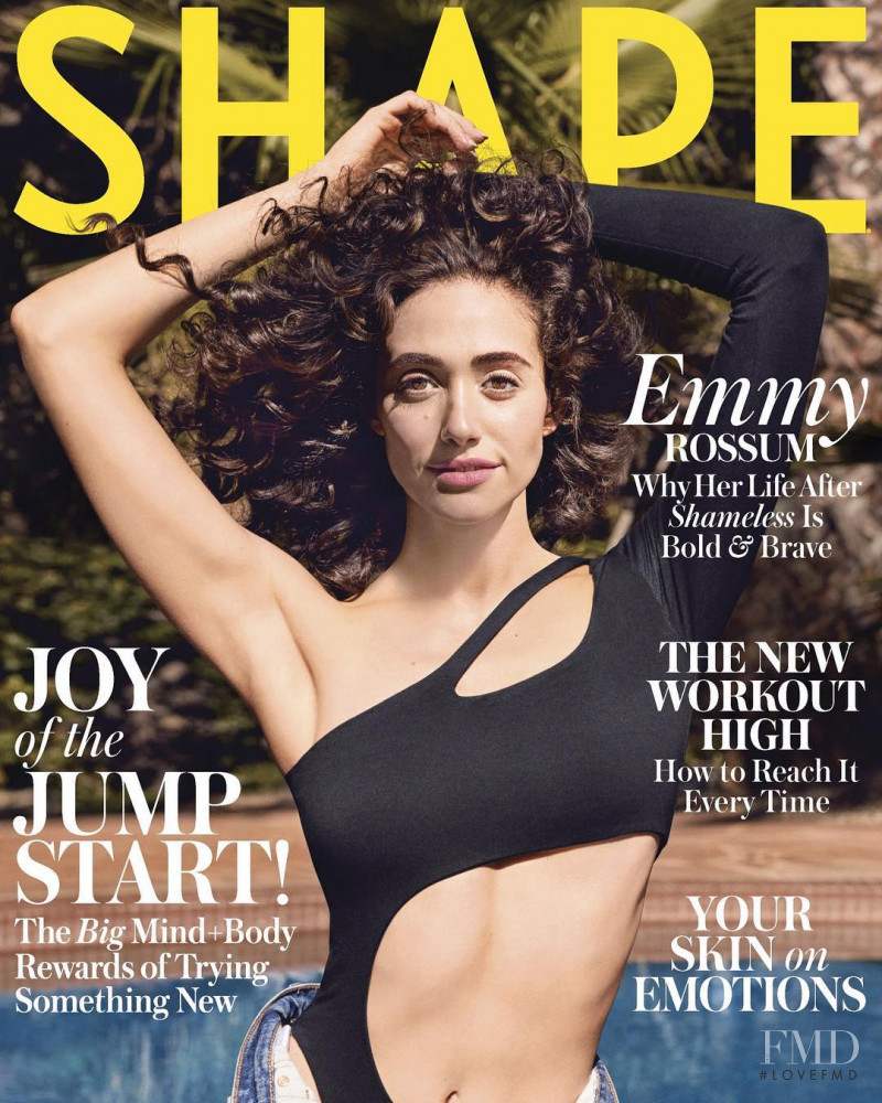 Emmy Rossum featured on the Shape USA cover from January 2019
