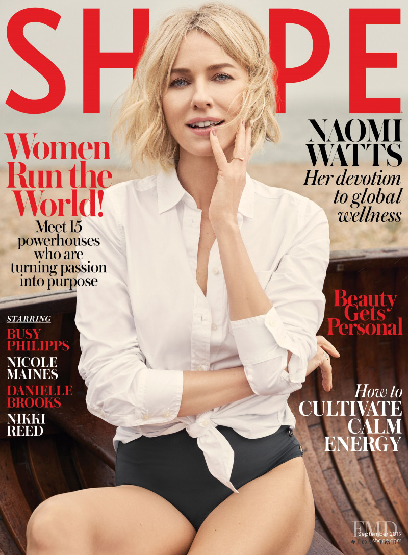 Naomi Watts featured on the Shape USA cover from September 2019