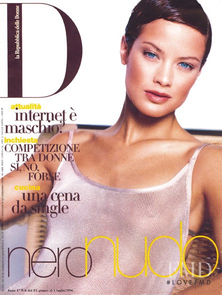 Carolyn Murphy featured on the La Repubblica delle Donne cover from June 1996