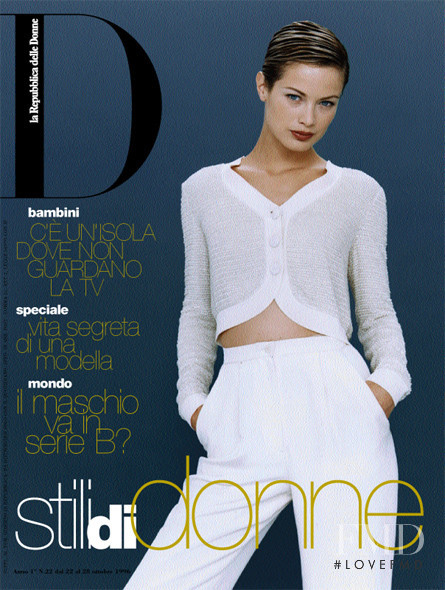 Carolyn Murphy featured on the La Repubblica delle Donne cover from October 1996
