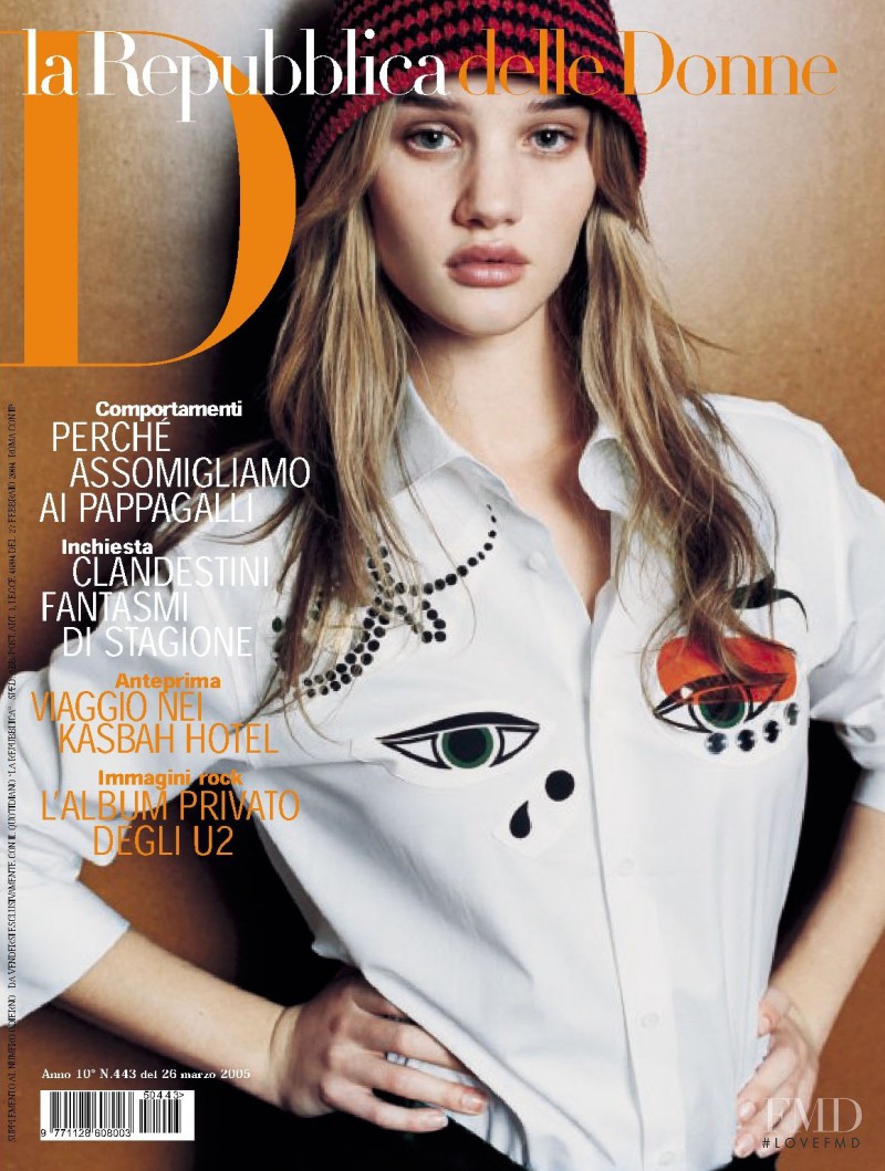 Rosie Huntington-Whiteley featured on the La Repubblica delle Donne cover from March 2005