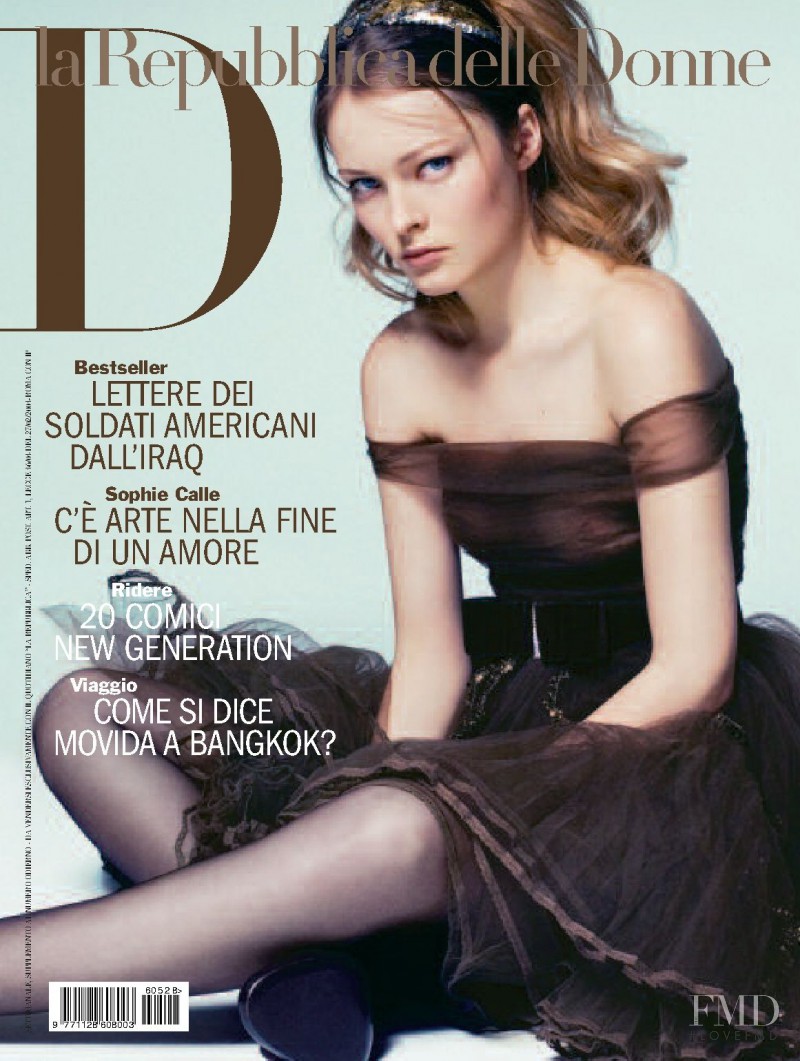 Olga Maliouk featured on the La Repubblica delle Donne cover from December 2006