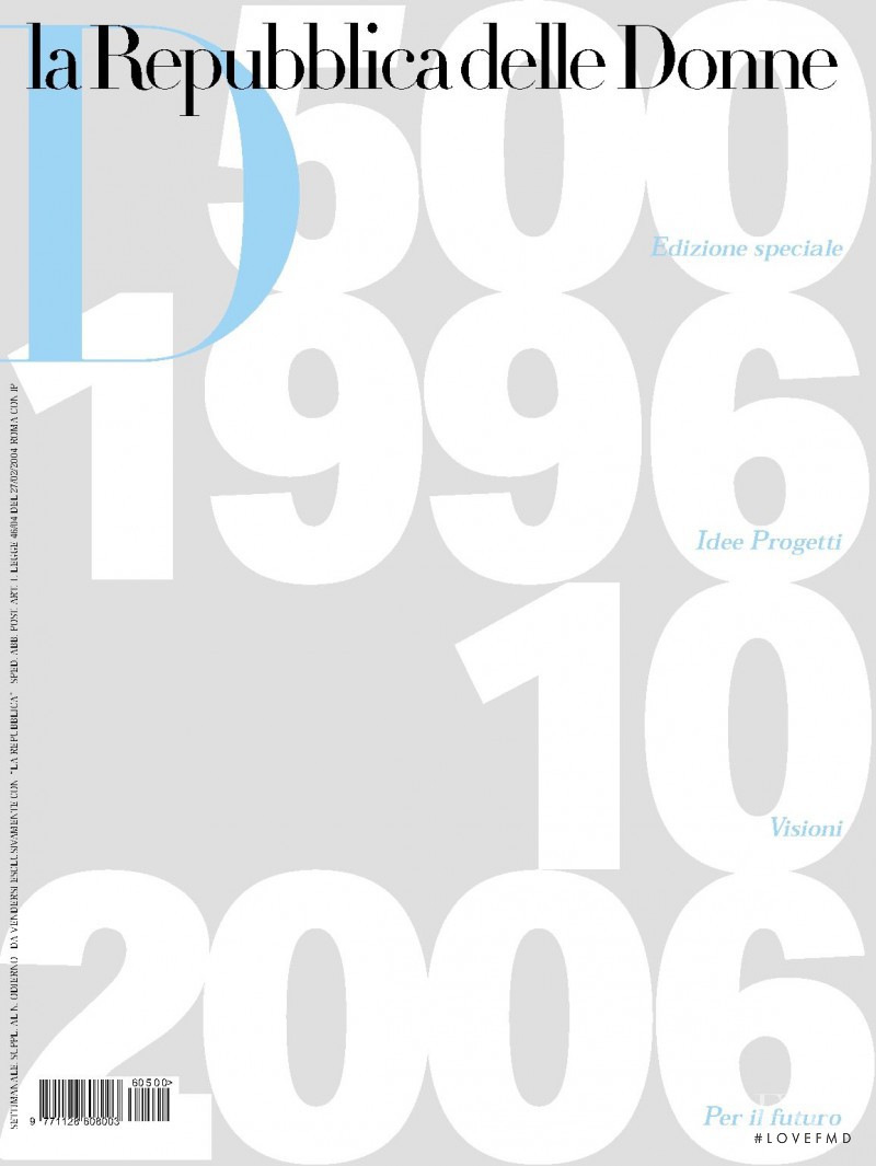 featured on the La Repubblica delle Donne cover from May 2006