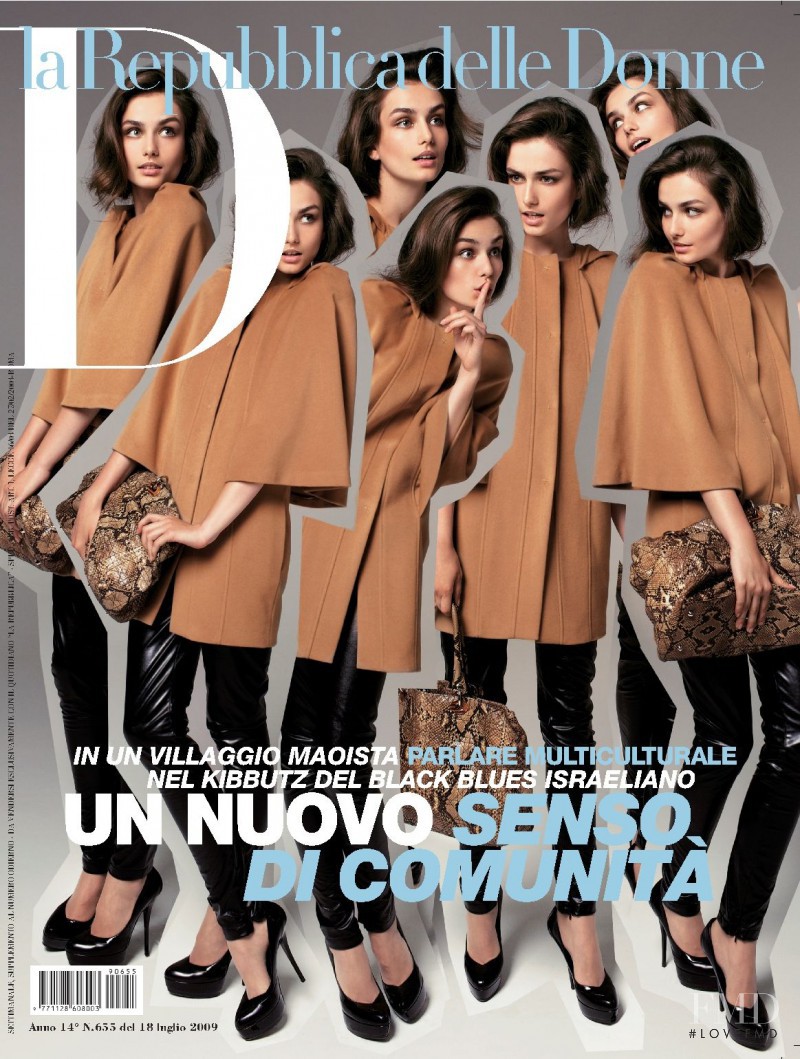 Andreea Diaconu featured on the La Repubblica delle Donne cover from July 2009